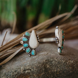 Statement Cuff in White Buffalo & Tyrone Turquoise