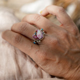 The Lover's Ring in Pink Dahlia (Size 8)