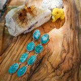 Statement Drip Earrings in Whitewater Turquoise