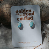 Stud Earrings in Golden Hills Turquoise