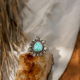 The Flora Ring in Sonoran Mountain Turquoise (Size 6.75)