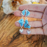 Earrings in Rough Turquoise