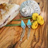 Earrings in Hubei Turquoise