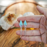 Earrings in Hubei Turquoise