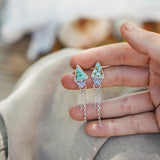 Earrings in Hubei Turquoise