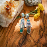 Earrings in Confetti Chrysocolla