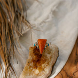 Spiny Oyster & Lone Mtn Turquoise Ring (Size 7)