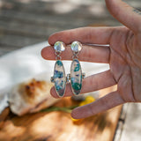 Earrings in Confetti Chrysocolla