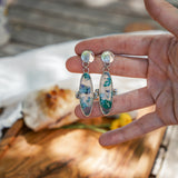 Earrings in Confetti Chrysocolla