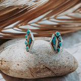 Statement Cuff in Royston Ribbon & Hubei Turquoise (size small)