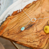 Dainty Lariat in Whitewater Turquoise