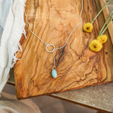 Dainty Lariat in Whitewater Turquoise