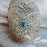 The Dainty Lariat in Golden Hills Turquoise