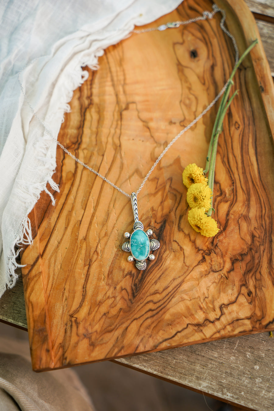 Pendant in Whitewater Turquoise