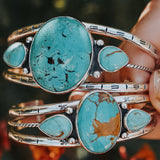 The Agave Cuff in Kingman Turquoise