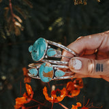 The Agave Cuff in Kingman Turquoise