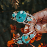 The Agave Cuff in Kingman Turquoise