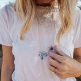 The Dainty Lariat in Golden Hills Turquoise