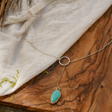 Dainty Lariat in Tyrone Turquoise