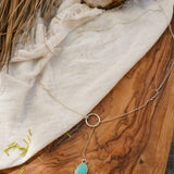 Dainty Lariat in Tyrone Turquoise