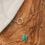 Dainty Lariat in Hubei Turquoise