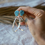 Stud Hoop Earrings in Sonoran Gem Turquoise