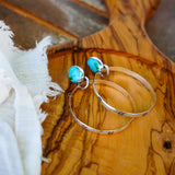 Stud Hoop Earrings in Sonoran Mountain Turquoise