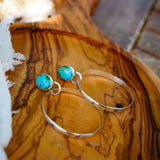 Stud Hoop Earrings in Sonoran Mountain Turquoise