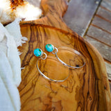 Stud Hoop Earrings in Sonoran Mountain Turquoise