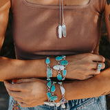 The Stepping Stone Bracelet in Campitos & Hubei Turquoise