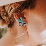 Ear Crawlers in Campitos & Hubei Turquoise