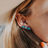 Ear Crawlers in Kingman Turquoise & Larimar