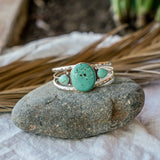 The Agave Cuff in Kingman Turquoise