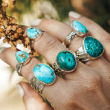 The Crest Ring in Sonoran Mountain Turquoise (Size 7.5)