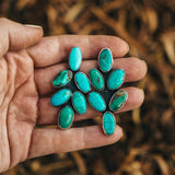 Cluster Earrings in Royston Turquoise