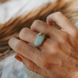 Horizontal Ring in Hubei Turquoise (Size 8.5)