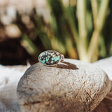 Horizontal Ring in Hubei Turquoise (Size 10)