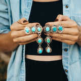 The Flora Dangle Earring in Sonoran Mountain Turquoise