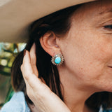 The Flora Stud Earring in Sonoran Mountain Turquoise