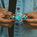 The Flora Cuff in Sonoran Mountain Turquoise