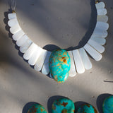 *PRE-SALE* The Desert Wings Collar in Royston Turquoise with Pearl Beads