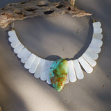 *PRE-SALE* The Desert Wings Collar in Royston Turquoise with Pearl Beads