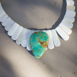 *PRE-SALE* The Desert Wings Collar in Royston Turquoise with Pearl Beads