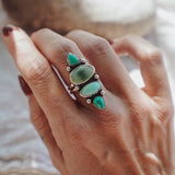 Cairn Ring in Kingman, Verde Valley, & Campitos Turquoise (Size 7)