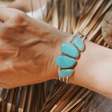 The Earthen Cuff in Campitos Turquoise