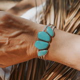 The Earthen Cuff in Campitos Turquoise