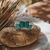 The Earthen Cuff in Campitos Turquoise