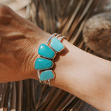 The Earthen Cuff in Campitos Turquoise