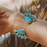 Cluster Wrap Cuff in Campitos & Kingman Turquoise