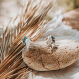 Cluster Wrap Cuff in White Buffalo & Kingman Turquoise